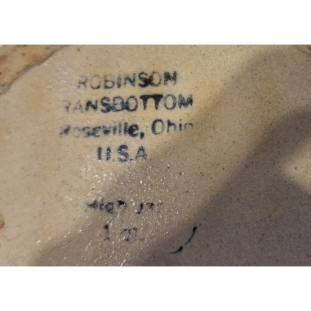 Vtg Robinson Ransbottom Happy Mother's Day Stoneware Crock Bunny Rabbit‎ Pottery